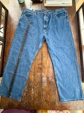 Levi's 505 Regular Fit Straight Leg Jeans W48 L30 Waterless